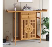 GSATREY Mesas de Puja de Suelo, Mesa de Altar, Altar Budista de Templo Santuario, Soporte para Estatua de Buda, para Oraciones Budistas, Ceremonia del Té(Yellow,100 * 40cm/39.4 * 15.7in)