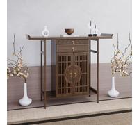 GSATREY Mesas de Puja de Suelo, Mesa de Altar, Altar Budista de Templo Santuario, Soporte para Estatua de Buda, para Oraciones Budistas, Ceremonia del Té(Brown,100 * 40cm/39.4 * 15.7in)