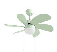 GSC Evoluion | Ventilador de techo con luz Verde| Motor DC | Ø82 6 aspas | Ideal estancias <13m2 | Verano/Invierno