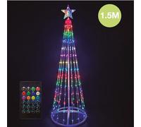 gsc evolution - Árbol navidad LED | Inteligente vía bluetooth |Mando a distancia |1,5M | 24 funciones RGB IP44