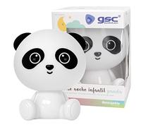 gsc evolution - Luz nocturna infantil LED Panda RGB con intensidad regulable y batería recargable, 7 modos de luz, Lámpara de mesa, lámpara portátil y decoración para habitación Regalo para niños.