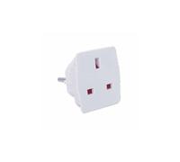 GSC Garsaco Adaptador de Clavija Europea a Inglesa GSC 0200598, Blanco