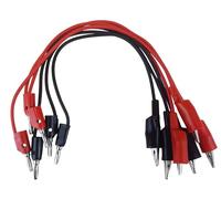 GSC International 160458 - Conectores tipo cocodrilo de color rojo y negro, tamaño de 12 pulgadas, 3 de cada color (paquete de 6)