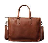 GSCLZ Bolso de cuero Vintage for hombre, maletín ejecutivo, bolso piel vaca, bolsos cruzados for ordenador portátil negocios
