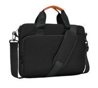 GSCLZ Bolso de hombro for ordenador portátil, maletín impermeable for hombre y mujer, 13, 14, 15,6, 16 17 pulgadas(Black,15-15.4 inch)