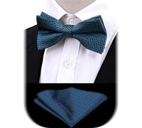 GSCLZ Conjunto de pajarita for hombre, pañuelo bolsillo, con estampado floral cachemira, mariposa negro, regalo preatado Para Fiesta De Boda De Negocios