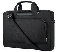 GSCLZ Funda for portátil resistente al agua con correa for el hombro, funda for de 14 '', 15,6" y 17", bolsa for ordenador alta capacidad(Black,14-inch)