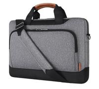 GSCLZ Funda for portátil resistente al agua con correa for el hombro, funda for de 14 '', 15,6" y 17", bolsa for ordenador alta capacidad(Grey,17-inch)