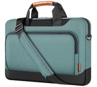 GSCLZ Funda for portátil resistente al agua con correa for el hombro, funda for de 14 '', 15,6" y 17", bolsa for ordenador alta capacidad(Green,15.6-inch)
