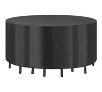 GSCLZ Fundas para Conjuntos De Muebles Round Patio Furniture Covers 210D Heavy Duty Outdoor Furniture Covers Table Cover of Windproof Waterproof Anti-UV for Garden para Al Aire Libre, Patio(185X95cm)