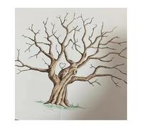 GSCLZ Libro de Visitas Boda novedoso con árbol Huellas Dactilares, Lienzo Impermeable, Libro Registro Creativo for Fiestas navideñas Boda, Aniversario CumpleañOs Firma