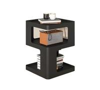 GSCLZ Mesita de Noche pequeña, Mesa Centro Sencilla, Varios Lados, Sala Estar Creativa(Black)