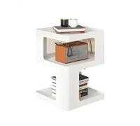 GSCLZ Mesita de Noche pequeña, Mesa Centro Sencilla, Varios Lados, Sala Estar Creativa(White)