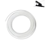 GSCLZ Tubo Flexible De PVC Material Beige Blanco Negro de la Manguera del PVC del Tubo de 1/4" 6.35m m PE for el Sistema de irrigación de los Equipos de nebulización para Tanque Y Acuario(20m White)