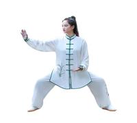 GSCLZ Vestido de Kung Fu, Uniforme de Artes Marciales, Ropa de Wushu, Ropa de Tai Chi for Mujeres y niñas, Transpirable(White,XL 72.5-82.5kg)