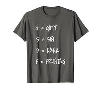 GSDF Gott Sei Dank Freitag - Día de la Semana Fin de Semana Camiseta, Hombre, Asfalto, XL
