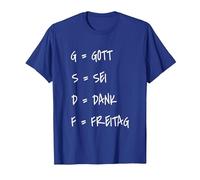 GSDF Gott Sei Dank Freitag - Día de la Semana Fin de Semana Camiseta, Hombre, Azul Real, M
