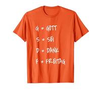GSDF Gott Sei Dank Freitag - Día de la Semana Fin de Semana Camiseta, Hombre, Naranja, XXL