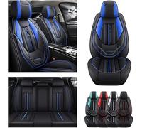 GSDOMJ Car Seat Covers Fit For Ford Everest Mustang Mach-E Expedition Edge Puma Bronco Sport Territory Universal Car Accessories,Black Blue