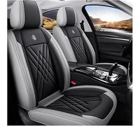 GSDOMJ Fundas de asiento de coche para Opel Zafira Vectra A, B C, piel auténtica, impermeable y transpirable, 5 asientos, color negro y gris
