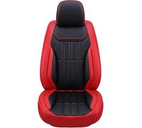 GSDOMJ Fundas de asiento de coche para Renault Clio V Life/Zen/Intens/R.S. Line/Business 2019-2023, de piel auténtica, impermeable y transpirable, 5 asientos, color negro y rojo