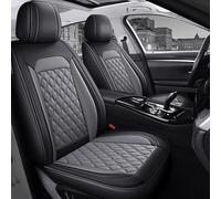 GSDOMJ Fundas de asiento de coche para Ssangyong Rodius Kyron W Rexton ActYon Korando Rexton Chairman de piel auténtica, impermeable y transpirable, 5 asientos, color gris