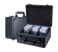 GSDOXLE Graded Card Storage Box Case for Sports Trading Cards - Compatible with PSA BGS FGS & SGC, Black, Modern
