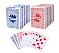 GSE - Cartas de canasta de 12 barajas con valores de puntos, incluye reglas de juego de canasta y manos y pies. Tarjetas de juego tradicionales para la noche de juego familiar