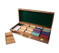 GSE Games & -Sports Expert 600 Piezas de acrílico Transparente Casino Chip Case ~ 600 Count Poker Chip Carrier con 6 bandejas, Solo Funda para fichas