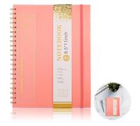 Gsedaox A4 Notebook Notepad,Wirebound Spiral Notebooks,PVC Waterproof Cover, Lined Notebook with Removable Dividers, Large Spiral Writing Journal Notebook for Women Men
