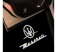 GSEFTY 2 Piezas Coche Luces Bienvenida para Maserati Grecale/Quattroporte/Levante/Ghibli, Luces Logotipo Proyector Proyección Lámpara Luz De Entrada Lámparas Luz Puerta