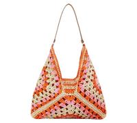 GSenhui Bolso de Paja Bohemio para Mujer - Rafia de Verano para Playa, Piscina y Trabajo con Mimbre