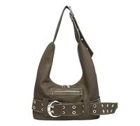 GSenhui Bolso punk para mujer, bolso de mano con remaches, bandolera con correa de hombro ajustable, Y2k Shoulder Bag Women Vintage Rivet Bolso de cuero para niña, Verde militar