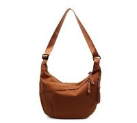 GSenhui Crescent Bag - Bolsa de media luna para mujer, bolsa de nailon para albóndigas, bolsa cruzada para viajes, múltiples bolsillos, bolsa cruzada para mujer, bolsa lateral Hobo, Brown, Large