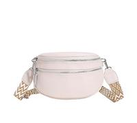 GSenhui Riñonera para mujer Crossbody Bag Damen Breite Gurt Veganes Leder Gürteltasche Schultertasche Umhängetasche Damen Gross mit abnehmbaren Schultergurt Schwarz, Bh2-beige, talla única