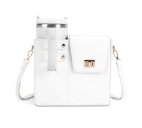 GSenhui Stanley - Bolso bandolera portátil para taza Stanley con correa para el hombro para taza Stanley, Blanco original, 210mm x 100mm x 235mm