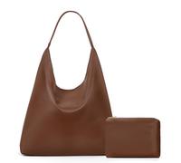 GSenhui Wildleder Tote Bag Groß Shopper Tasche Damen Handtasche Hobo Bag Uni Tasche Slouchy Bag Schultertasche Gross Shoulder Bag Handbags Braun, B2-marrón liso