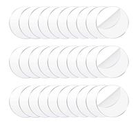 GSHLLO 100 unidades de círculos acrílicos transparentes de 1 pulgada, bases redondas en miniatura, círculos transparentes, discos acrílicos redondos, hojas redondas de acrílico para pintar adornos