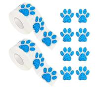 GSHLLO 1000 calcomanías pequeñas con purpurina de 2,5 cm con diseño de huellas de perro y gato, calcomanías adhesivas para cachorros, lindas calcomanías de correo, calcomanías de recompensa para el