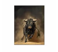 GSHRED Animales Abstractos Pinturas Sobre Lienzo Moderno Colorido Toro Poster E Impresiones Arte Mural Para Sala De Estar DéCor Fotos Sin Marco 60×80cm