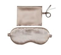 GSHUPIOU Máscaras de sueño, Cero presiones oculares, Funda de Almohada con Efecto sombreado y Antifaz de Seda for aliviar la Fatiga Durante el Almuerzo(Light Coffee)