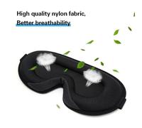 GSHUPIOU Máscaras de sueño, Cero presiones oculares, Máscara de Seda for Ojos Máscara for Dormir de Seda de Morera Parche for Ojos Antifaz for Ojos Que bloquea la luz(Schwarz)