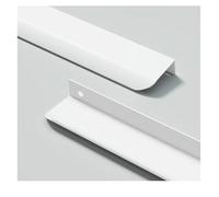 GSHUR 4 tiradores para muebles, tiradores ocultos para puertas y armarios, tiradores ocultos de aluminio, tiradores ocultos, tiradores invisibles para muebles de cocina, esquinas redondeadas, blanco