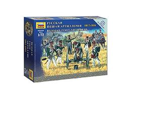 GSI Creos Zvezda Models 1/72 - Kit de modelo de artillería rusa a pie de guerras napoleónicas
