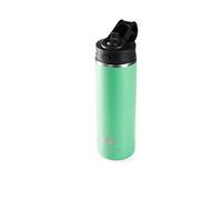 GSI Outdoors Microlite Botella de agua con tapa de pajita, aislamiento al vacío de acero inoxidable para camping, 710 ml, jade