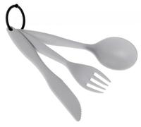 GSI Outdoors TEKK Cutlery Set - Gray Set de Cubiertos, Unisex Adulto, Gray, Única