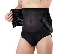 GSJDKN Hombres Fajas Shorts Control de Abdomen Reductores Moldeador Corporal Compresión Ropa Interior Faja Abdominal Calzoncillos Bóxer