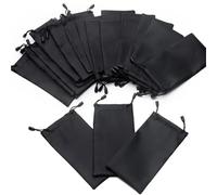 GSJNHY Bolsa para gafas Bolsa de microfibra for gafas sol, portátil, tela, impermeable, for guardar el polvo, 10-100 unidades para hombre(30PCS black)