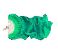 GSJNHY Fan de la Danza del Vientre Abanico Largo De Seda for Danza Clásica Rosa Alargada Rendimiento Degradado Rojo Grande(Green)