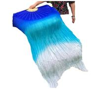 GSJNHY Fan de la Danza del Vientre Velo de Seda for Danza del Vientre, Abanico Largo Real, Accesorios actuación for Bailarina, Serpentina Bandera alabanza la Iglesia(Color 4,180cm)
